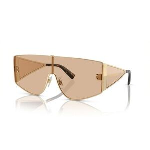 Dolce & Gabbana 2305 Oversized Shield Sunglasses Gold Metal Unisex Designer Bold